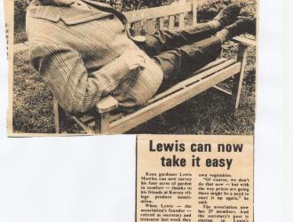 Newspaper article about Lewis Mowles' retirement from the VPA 1976