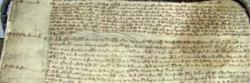 Medieval scroll concerning Kersey